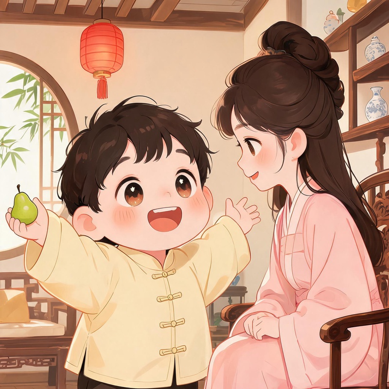孔融笑着回答