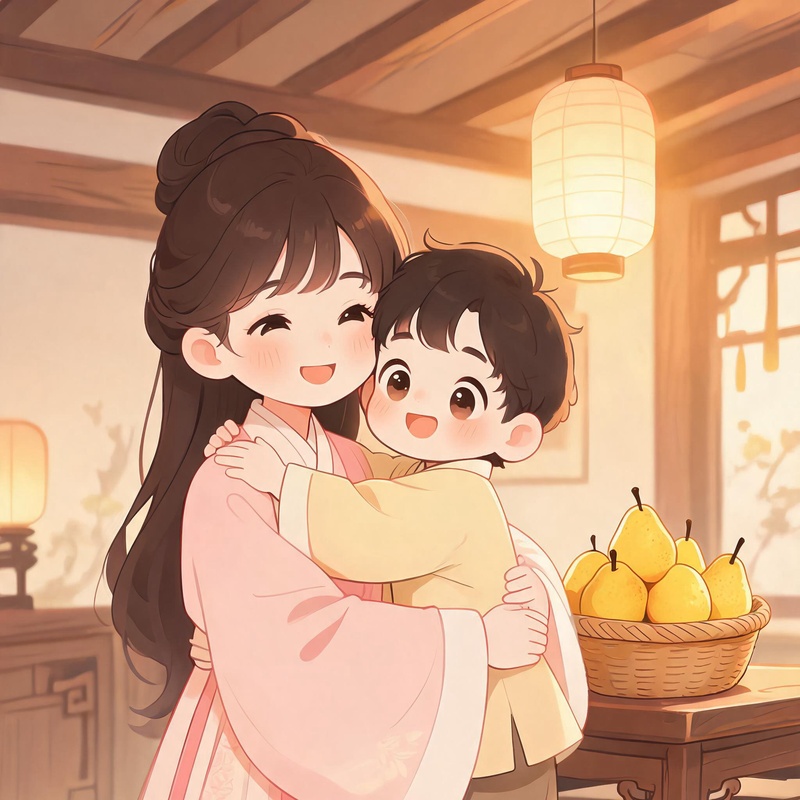 妈妈拥抱孔融